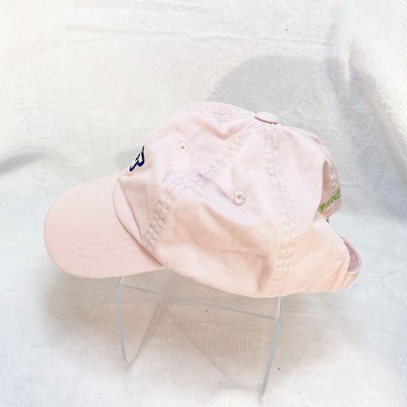 Vineyard Vines Women's Adjustable Baseball Cap Hat Powder Pink with Green Whale - Picture 5 of 8